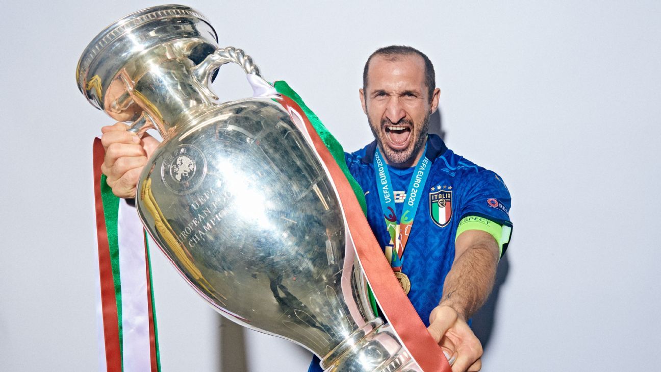 Euro 2020 winner Chiellini retires from football aged 39