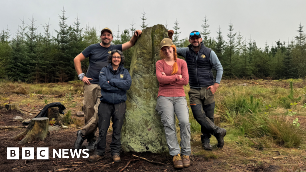 Archaeologists uncover Bronze Age stone circle in Farley Wood