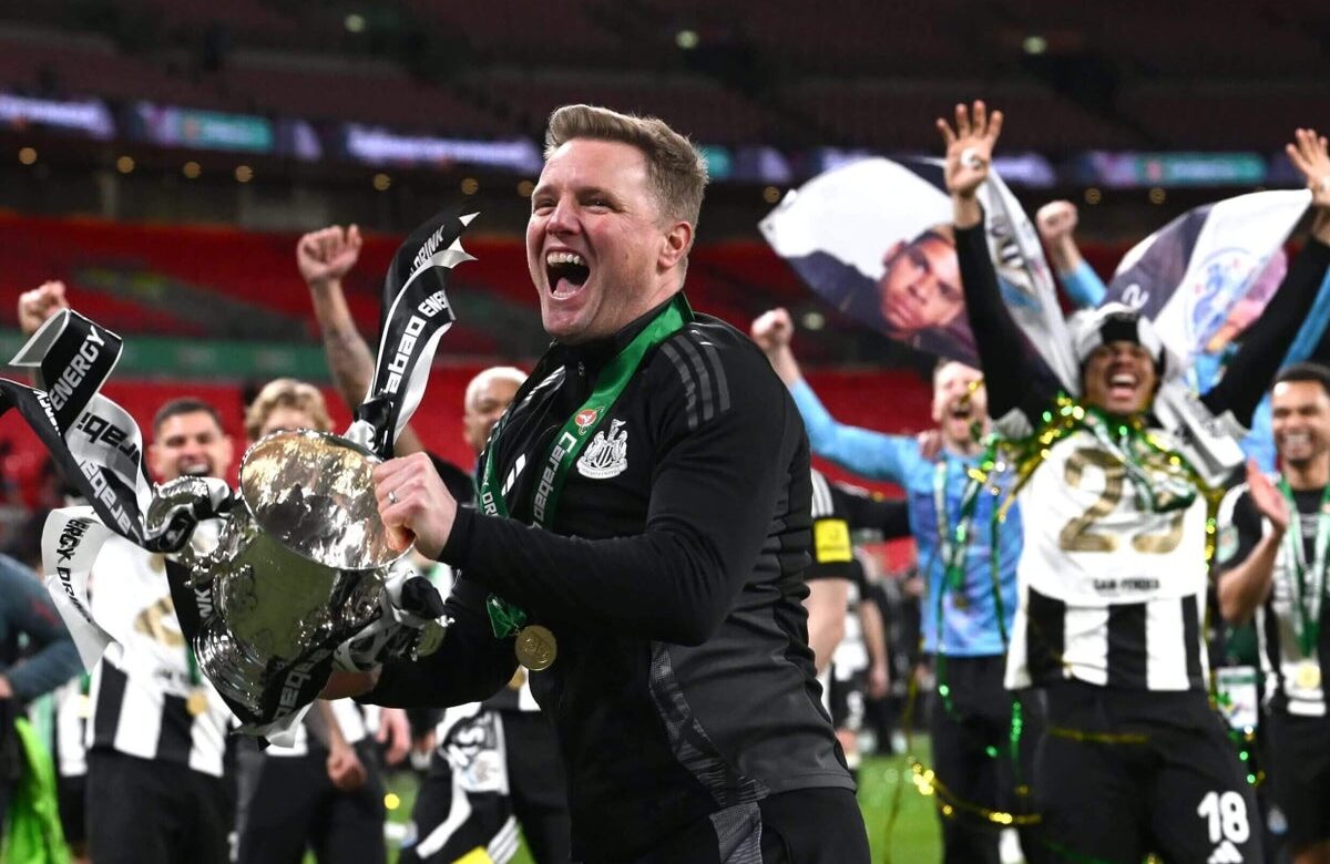 Inside Newcastle United’s Carabao Cup glory – Shearer’s text, Howe’s banner and tactics, and a half-time slideshow