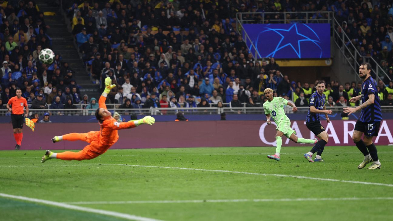 Inter Milan’s Yann Sommer makes ‘special’ save on Lamine Yamal