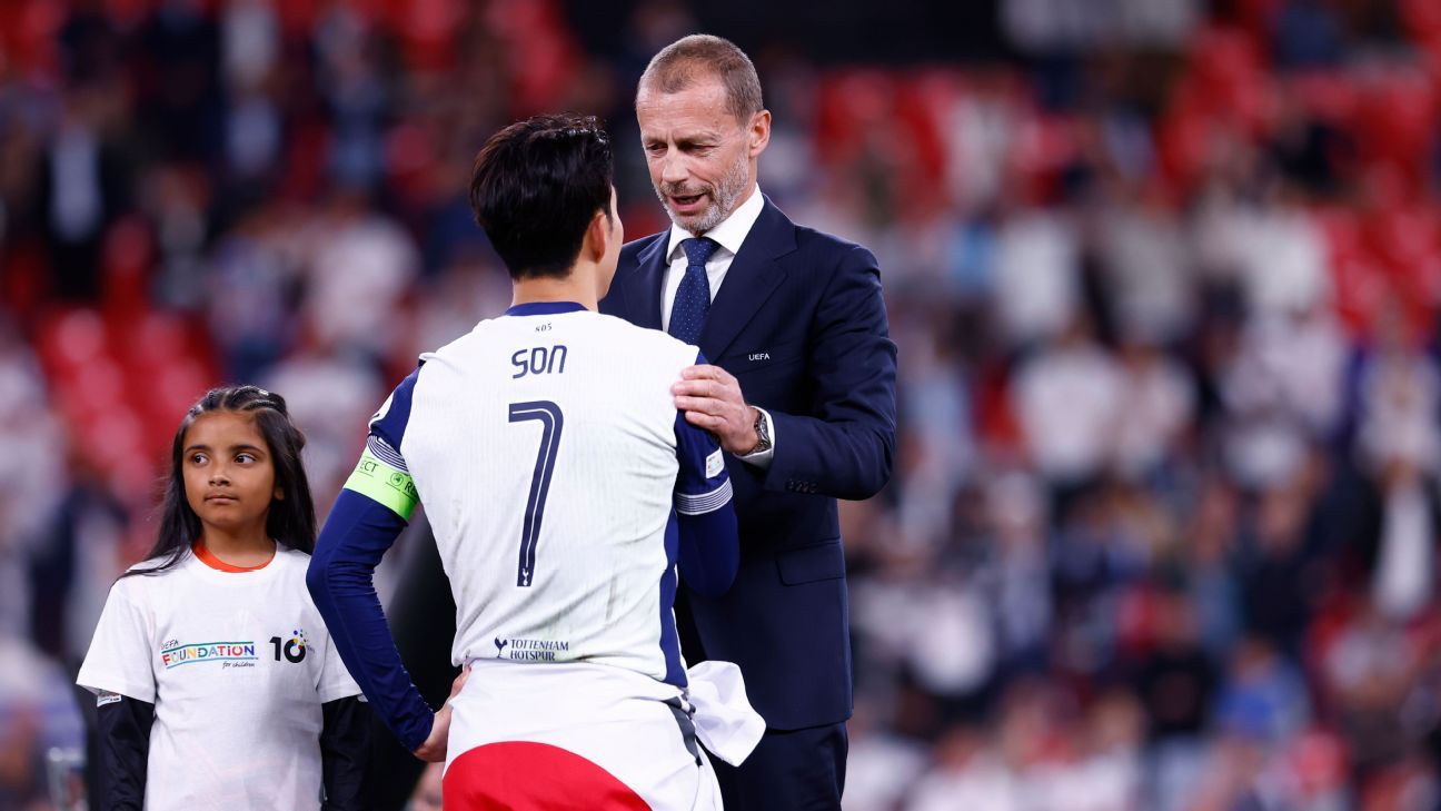 UEFA sorry after Tottenham’s Son Heung-Min made to wait for medal