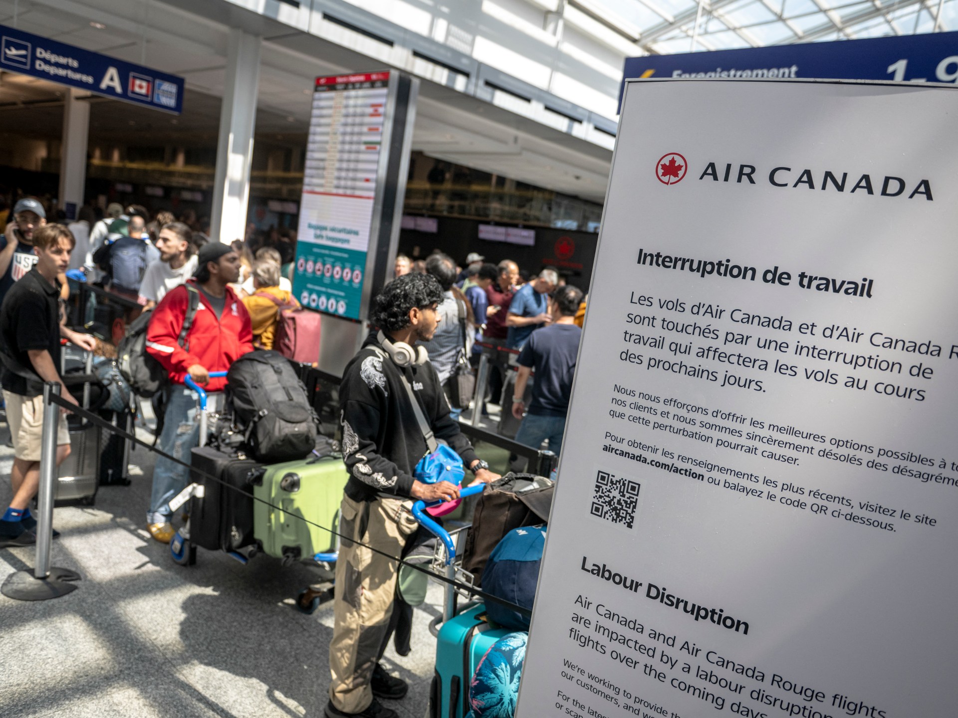 Hundreds of flights grounded as Air Canada cabin staff go on strike | Protests News