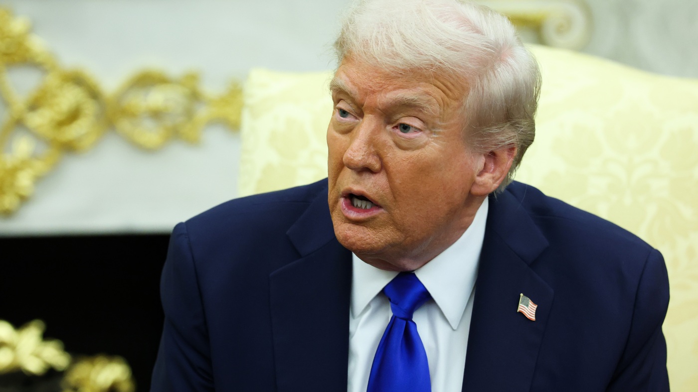 Trump suggests some federal workers won’t get paid after shutdown : NPR