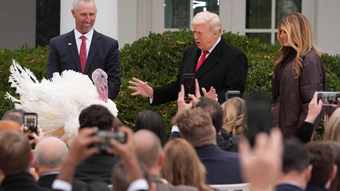 Trump spares turkeys at annual pardoning ceremony : NPR