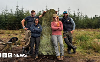 Archaeologists uncover Bronze Age stone circle in Farley Wood